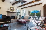 Formal Living Room Opens to Outdoor Dining Area